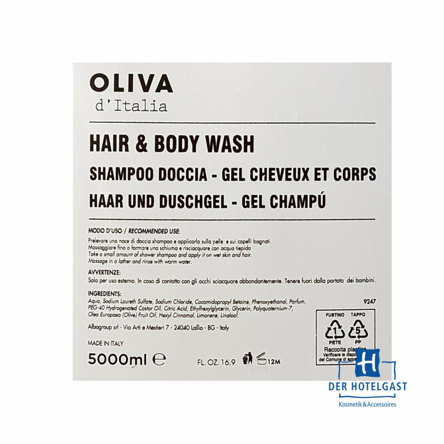 OLIVA Haut & Haar 5l Nachfüllkanister